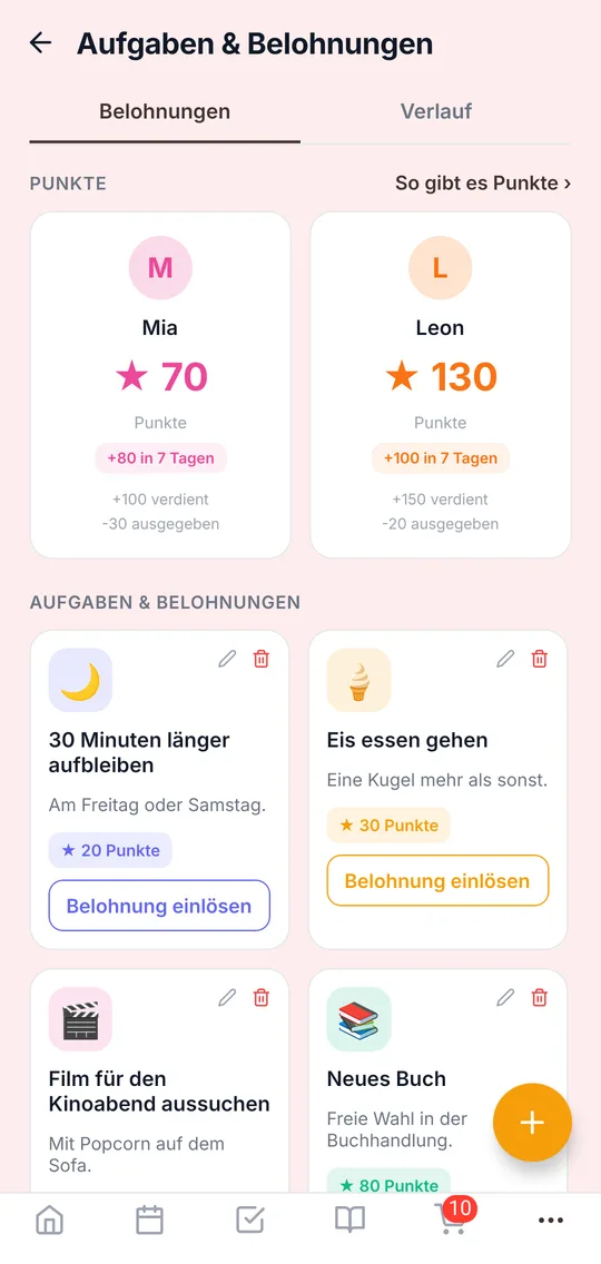 Stundenplan und Schule in der App