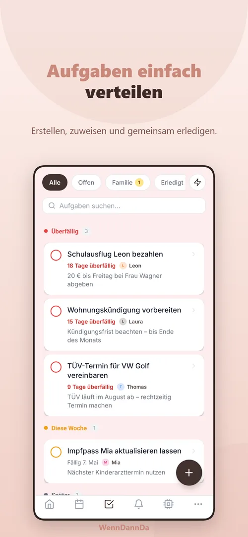 Aufgaben einfach verteilen